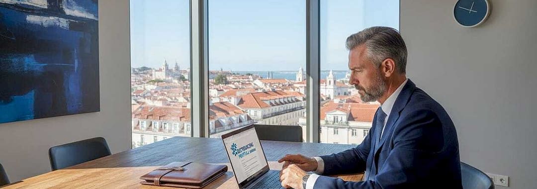 Business leader reviewing governance Portugal outsourcing