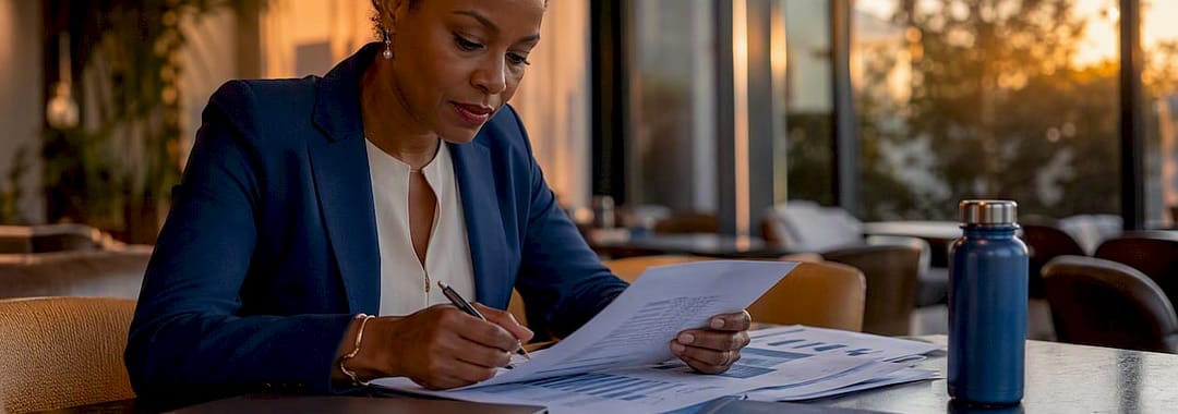 HR leader reviewing outsourcing platform documents